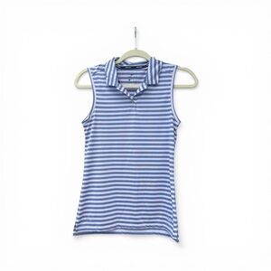 Nike Golf Women’s Blue Striped Sleeveless Polo Shirt Size XS